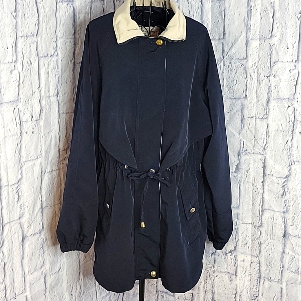 GIORGIO‎ MORANDI Women's All Weather Blue Jacket Large